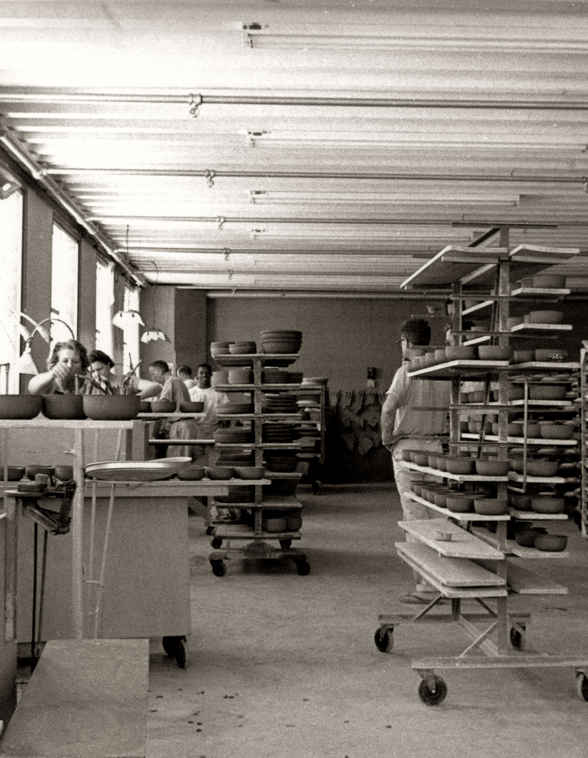 Historic photo of Heath Ceramics' Sausalito factory
