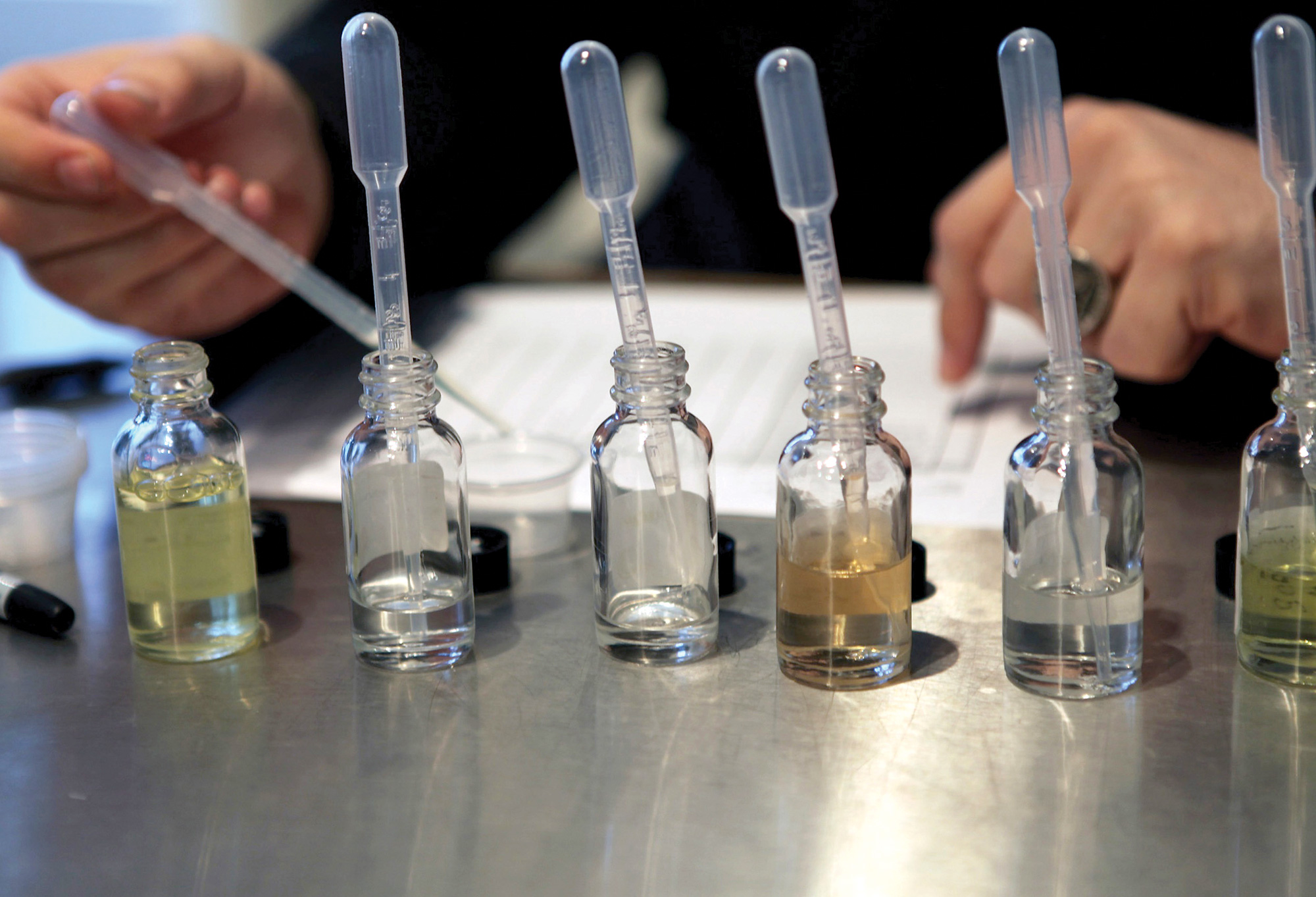 Institute for Art and Olfaction workshop samples