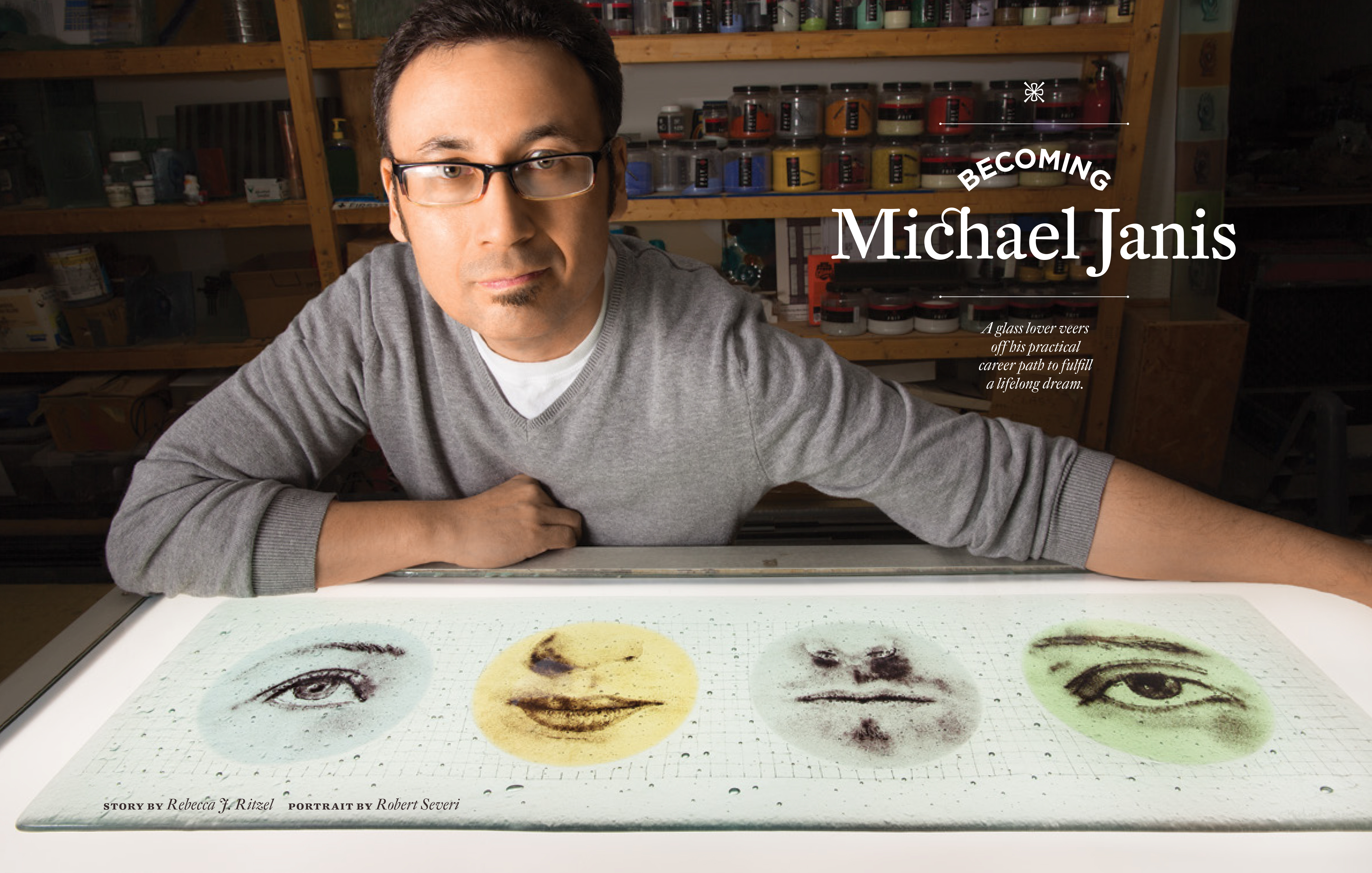 Michael Janis magazine layout