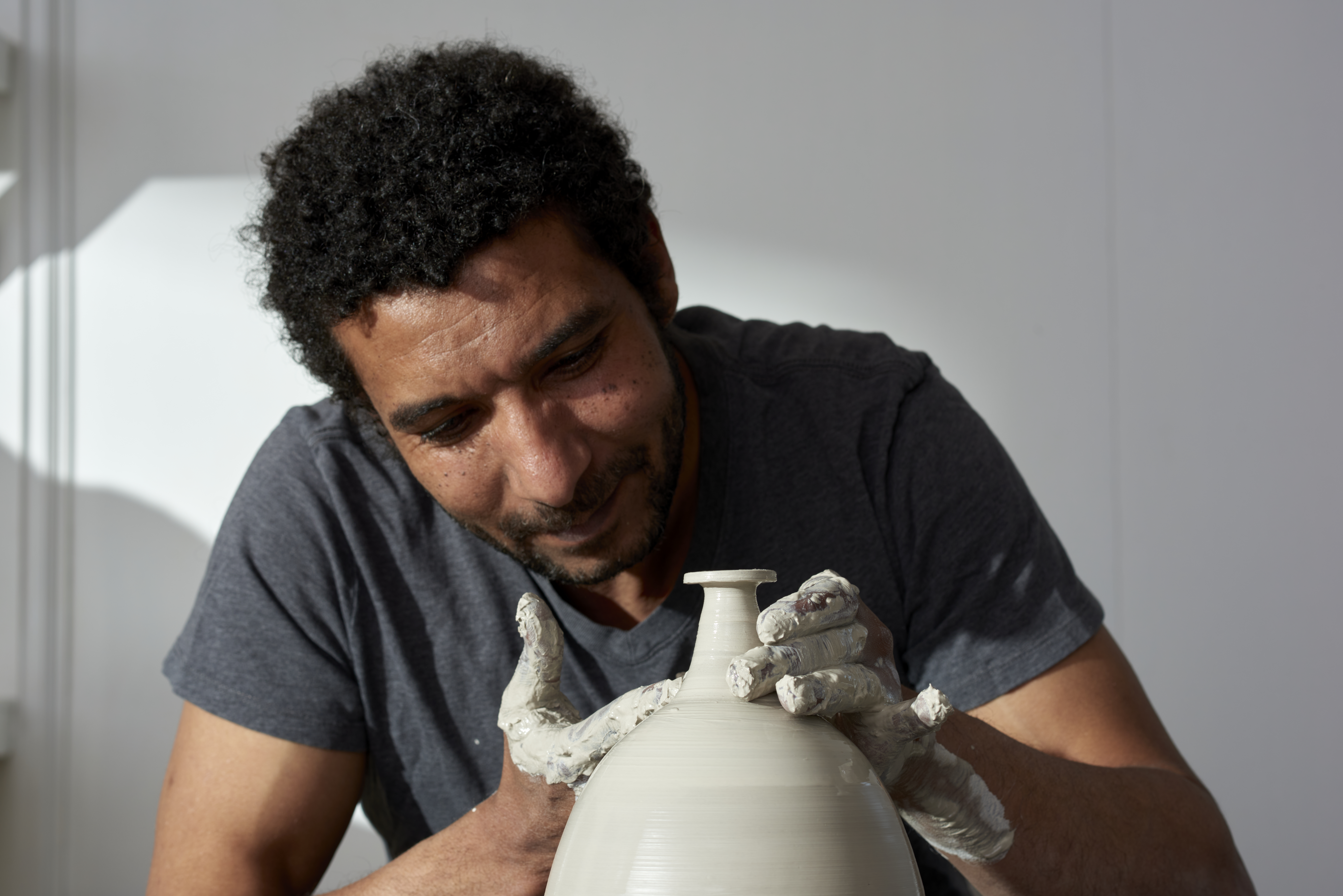 Renowned Egyptian ceramist Ibrahim Said will give a two-day workshop focused on geometry in Islamic design at SF Clayworks in San Francisco in June. Photo by Dhanraj Emanuel.