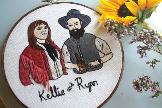 Olivia Montoya Wedding Portrait Embroidery
