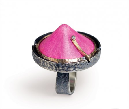 Andy Cooperman Hot-Pink Icecap Ring