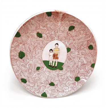 Pattie Chalmers, Brother and Sissy with Emeralds Plate