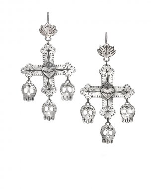 Lorena Angulo Day of the Dead Yalang Crosses Earrings
