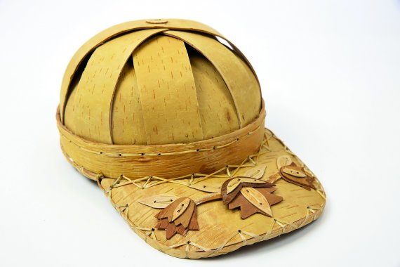 Birchbark hat by April Stone