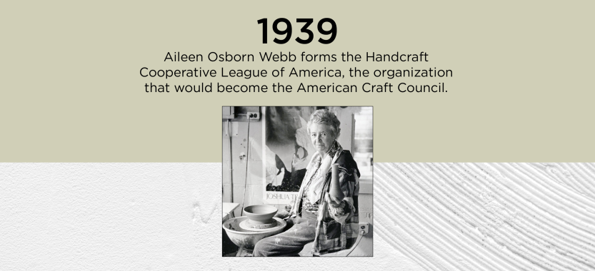 Graphic with picture of Aileen Osborn Webb detailing the founding of ACC in 1939