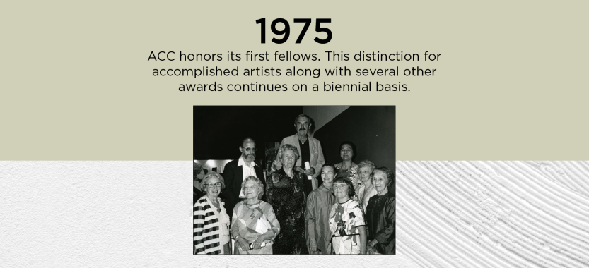 Graphic detailing the first Fellows ACC honored in 1975