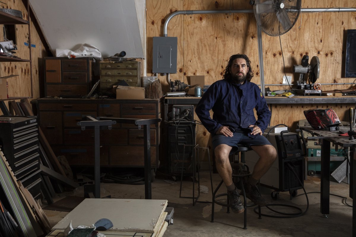 Holdren in his studio. Photo by Cedric Angeles.