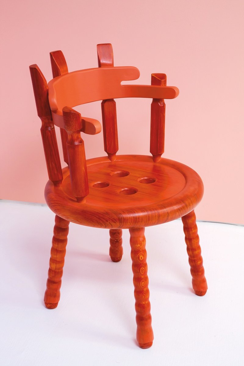 Hardwood 32x28x22 hand crafted chair.