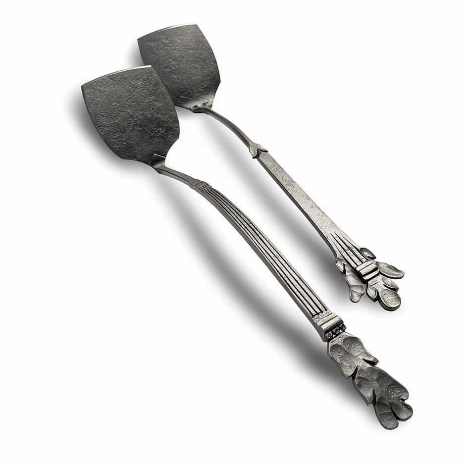 Handmade spatulas made of forged steel.