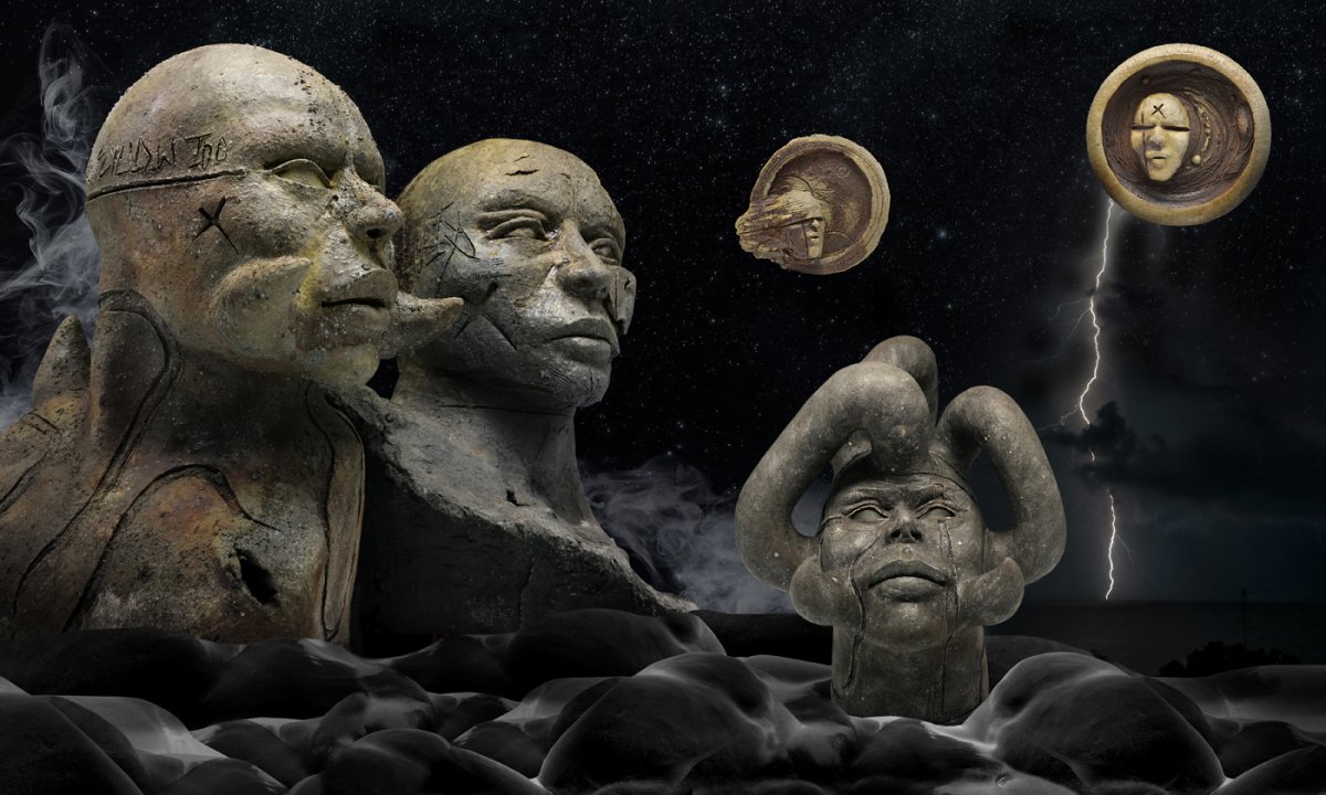 Sculptural ceramic heads