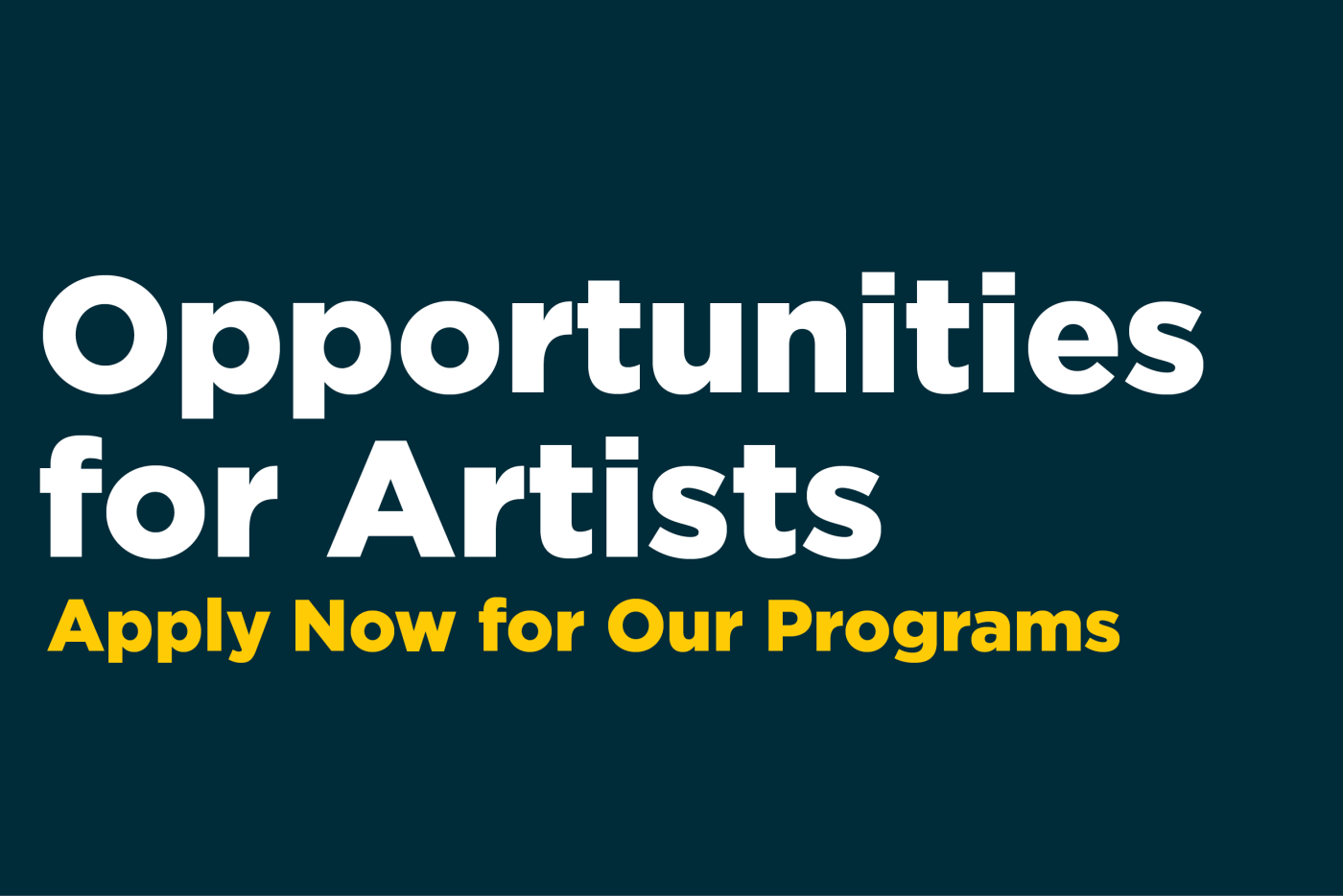 Opportunities for Artists
