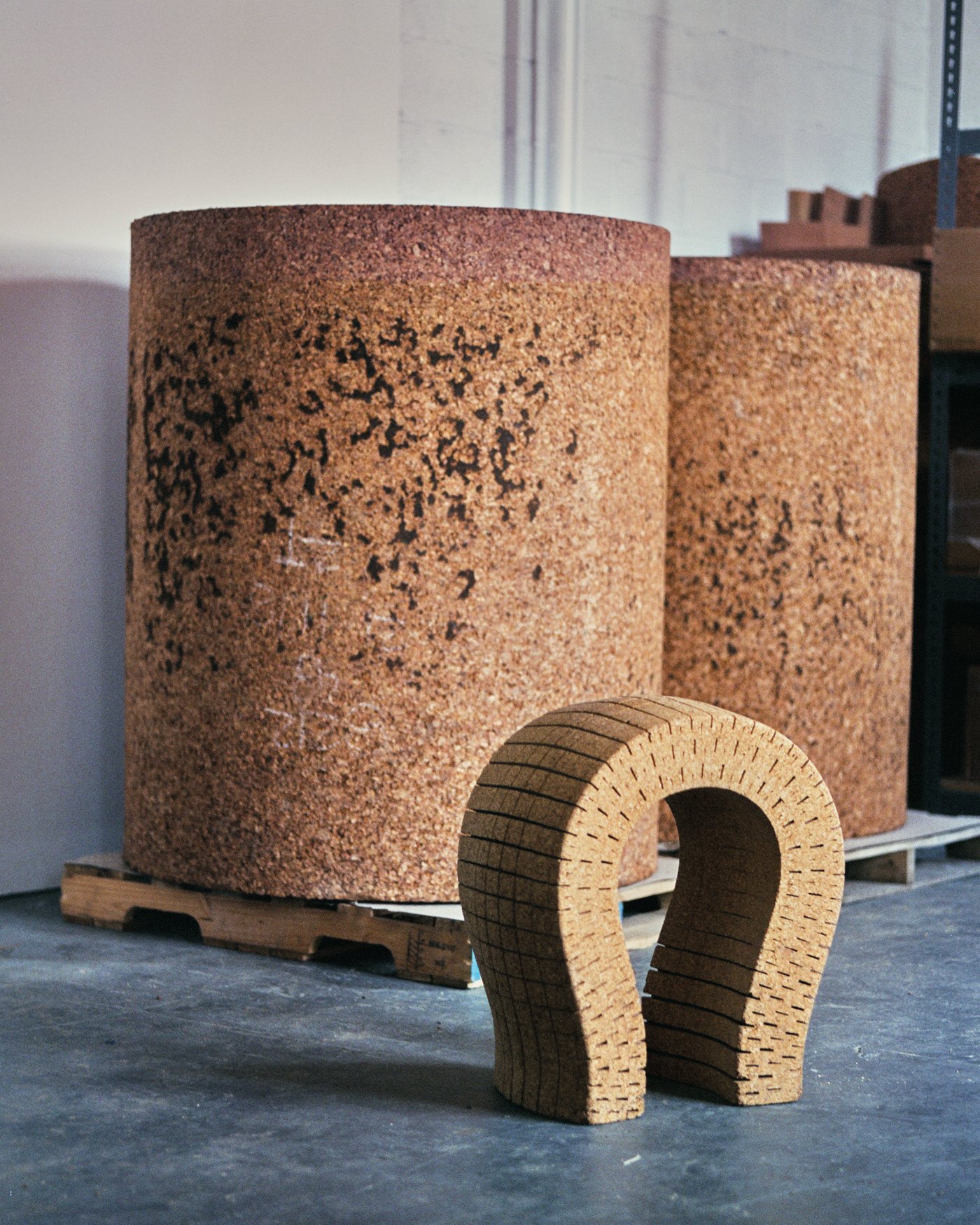 Sculptures made from cork