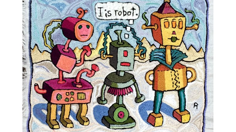 Roz Chast Robot Embroidery