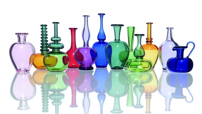 Miniature glass blown pitchers. 
