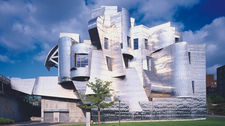 Outside of the Weisman Art Museum