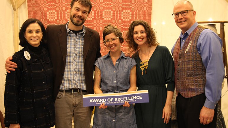 Jessica Green accepting residency award