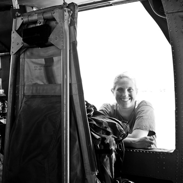 Alicia Dietz and Black Hawk Helicopter