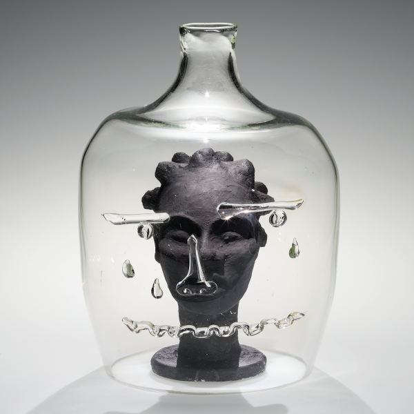 Detail 1: Surviving as the anomaly created by white supremacy, 2021–2022—made by vanessa german, Ché Rhodes, and the collective Related Tactics—is part of the exhibition Disclosure: The Whiteness of Glass at the Corning Museum of Glass. Photo courtesy of Related Tactics.