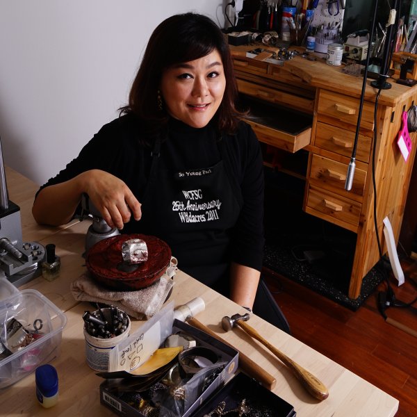 So Young Park in her studio.