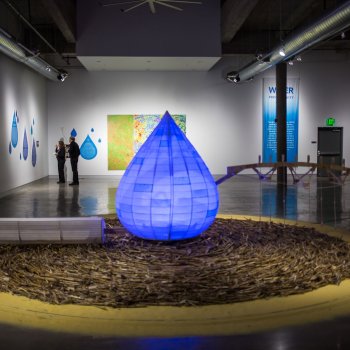 A view of Kaneko's "Water" exhibition