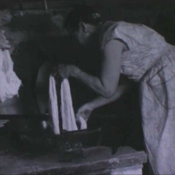 Dying textiles at Penland, 1959
