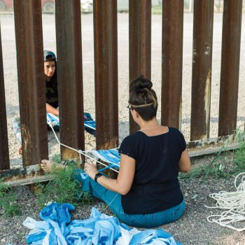 Tanya Aguiniga and Jackie Amezquita border wall project