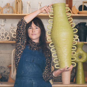 Whitney Sharpe of the Latch Key Ceramics. Photo by Hannah Thornhill. 