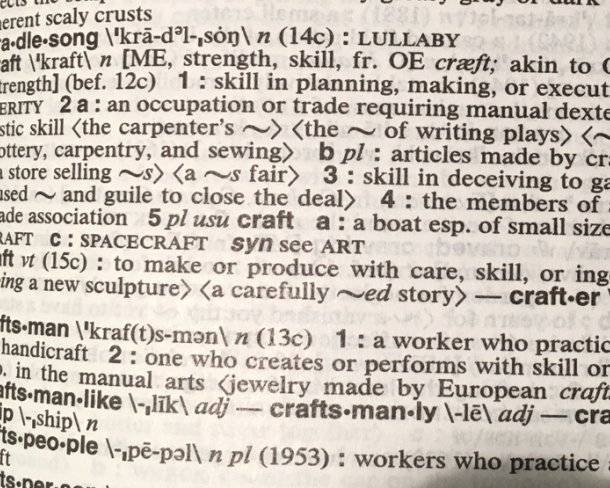 Dictionary definition of craft