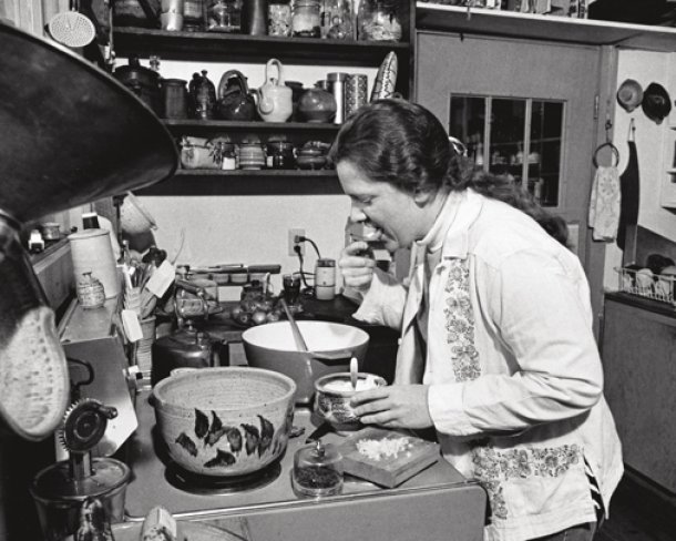 Cynthia Bringle in her kitchen in 1977