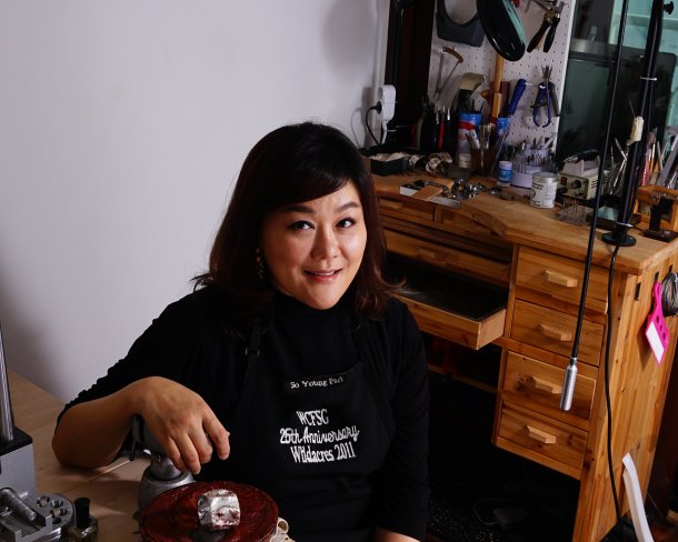 So Young Park in her studio.