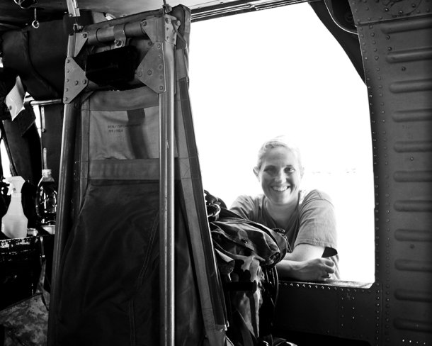 Alicia Dietz and Black Hawk Helicopter